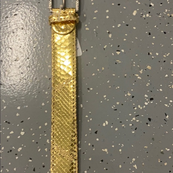 Gold Made In Italy Snake Skin Belt . main image 11